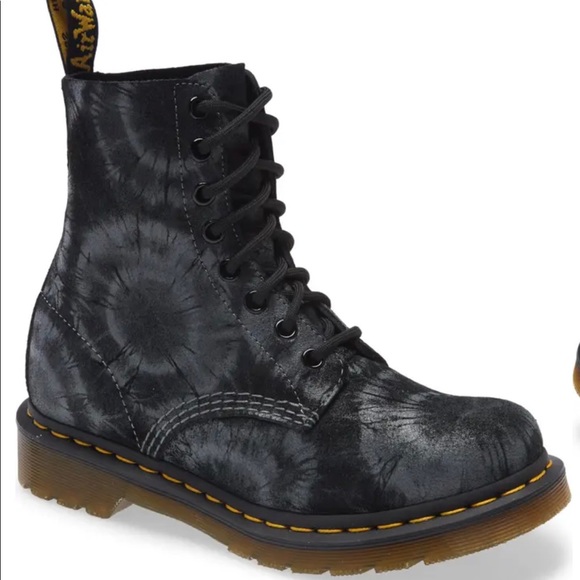 Dr MARTENS 1460 PASCAL TIE- Dye Charcoal-Gray : 8 - Picture 4 of 11